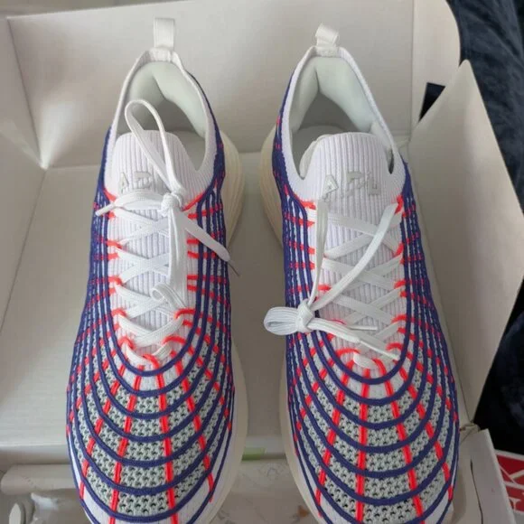 APL Mens Techloom Zipline - Size 10 - White/Blue Haze/Impulse Red - Picture 4 of 6